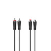 Audio kaabel Hama 2RCA - 2RCA, 1.5 m, must, 00205259