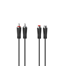 Audio kaabel Hama 2RCA - 2RCA, 1.5 m, must, 00205259