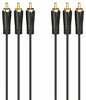 Audio kaabel Hama 00205151, 3 x RCA, 3 m, must
