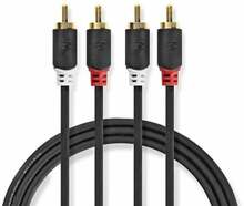 Audiokaabel Nedis CABW24200AT10, 1 m, antratsiit