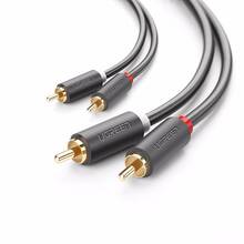 Helikaabel Ugreen 10518, 2RCA - 2RCA, 2 m, must