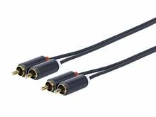 Audiokaabel Vivolink 2 x RCA - 2 x RCA, 15 m, must