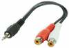 Helikaabel Gembird CCA-406, 3,5 mm pistik - 2x RCA, 0,2 m, valge