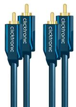 Audio kaabel Clicktronic RCA, 1 m, sinine