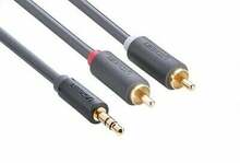Ugreen AV102 helikaabel 2RCA, 3,5 mm, 2 m, must