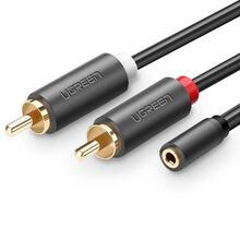Helikaabel Mini Jack 3,5 mm (emane) - 2RCA (isane) 1 m - hall