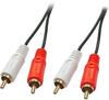 Helikaabel Lindy 35660, 2 x Phono Stereo, 2 x RCA, M/M, 1 m, must
