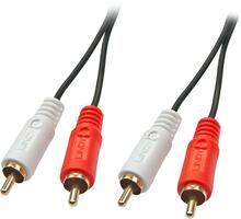 Helikaabel Lindy 35660, 2 x Phono Stereo, 2 x RCA, M/M, 1 m, must