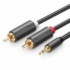 Ugreen AV102 10511 kaabel 3,5 mm (isane) / 2RCA (isane), 1,5 m, hall