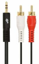 Audio kaabel TB AKTBXAJ2RCA150B, 3,5 mm MiniJack - 2x RCA, 1,5 m, must