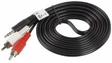 Audiokaabel Lanberg CA-MJRC-10CC-0020-BK, MiniJack 3.5mm - 2 x RCA, 2 m, valge