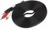 Helikaabel Lanberg CA-MJRC-10CC-0050-BK, MiniJack 3.5 mm - 2x RCA, 5 m, must