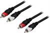 Audiokaabel Deltaco MM-112, 2xRCA emane - emane, 5 m