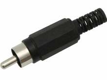 RCA pistik Prolech 1021, must, 100 tk
