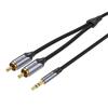 Audiokaabel Vention BCNBI, 2xRCA - 3,5 mm, 3 m, hall