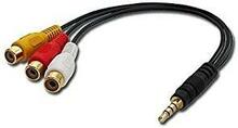 Adapter Lindy 35539, 3,5 mm - 3x Phono, must