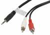 Audio kaabel Lanberg CA-MJRC-10CC-0015-BK, MiniJack 3.5mm - 2 x RCA, 1.5 m, valge