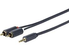 Audiokaabel Vivolink 3.5 mm - 2 x RCA male, 30 m, must