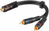 Lineaarne kaabel Goobay RCA - 2xRCA, 0.2m, must