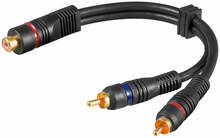 Lineaarne kaabel Goobay RCA - 2xRCA, 0.2m, must