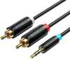 Heliadapterkaabel Vention BCLBK, 3,5 mm - 2x RCA, 8 m, must