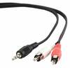 Helikaabel Gembird CCA-458-5M, 3.5 mm / 2x RCA, 5 m, must