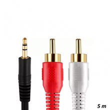Helikaabel Riff RF034, 3,5 mm - 2 x RCA, 5 m
