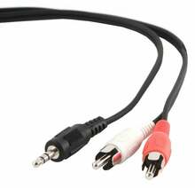 Helikaabel Gembird CCA-458-5M, 3.5 mm / 2x RCA, 5 m, must