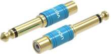 Adapter Vention VDD-C03, 6,35 mm male to RCA female, sinine