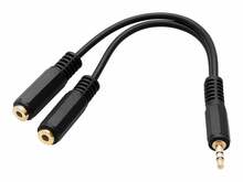 Helikaabel Blow WT3.5-2GN3.5ST, 3,5 mm Male - 2x 3,5 mm Female, 0,12 m, must
