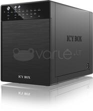 Väline HDD korpus ICY Box IB-RD3640SU3, must, 4x3,5 tolli, USB 3.0, eSATA, RAID