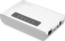 Võrguserver Digitus DN-13024, 2-Port USB 2.0, juhtmevaba, valge