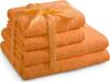 Vannirätikute komplekt AmeliaHome Amari, 4 tk, oranž, 70 x 140 cm ja 50 x 100 cm