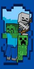 Laste vannirätik Jerry Fabrics Minecraft Beware, 70 x 140 cm, sinine/roheline