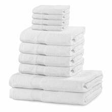 Rätikute komplekt DecoKing Marina, 10 tk, valge