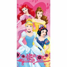Laste rannarätik Jerry Fabrics Princess Heart, 140 x 70 cm, mitmevärviline