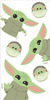 Laste rätik Jerry Fabrics Star Wars Baby Yoda, 70 x 140 cm, valge/roheline