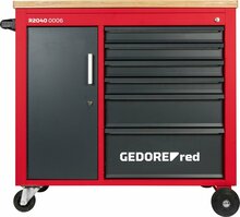 Tööriistakäru Gedore MECHANIC PLUS, R20400006, 6 sahtlit, punane