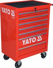 Tööriistakäru Yato YT-0914, 68 x 45.8 x 99.5 cm, punane, 7 sahtlit