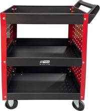 Tööriistakäru Awtools AW Workshop Trolley, 3 taset, metall, perforatsiooniga