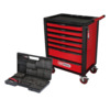Tööriistakäru KS Tools RACINGline, 826.7598, 67.8 x 45.9 x 94.5 cm, 7 sahtlit, 598 tk, must/punane