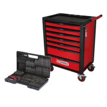 Tööriistakäru KS Tools RACINGline, 826.7598, 67.8 x 45.9 x 94.5 cm, 7 sahtlit, 598 tk, must/punane