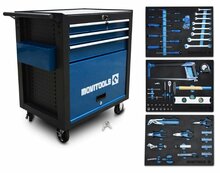 Tööriistakäru Movitools RC3T1P-101B, 74 x 46 x 77.5 cm, 3 sahtlit, 103 tk, sinine