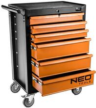 Tööriistakäru NEO Tools 84-221, 46 x 68 x 103 cm, 6 sahtlit, must/oranž