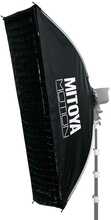 Softbox Mitoya MOTION STRIP 30x120cm koos kärgvõrguga Bowens