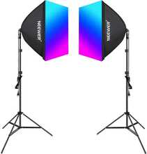 Neewer NK800 komplekt 2 softboxi, RGB 24W 2700-6500K pirnide, statiivide ja barndoors'idega