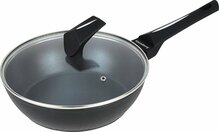 Praepann marmorkattega Klausberg KB-7691, must, 24 cm, kaanega
