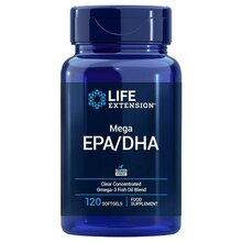 Life Extension Mega EPA/DHA toidulisand, 120 kapslit
