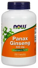 NOW Foods Panax Ginseng 500 mg, 250 kapslit