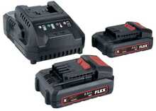 Akude komplekt FLEX P-SET 22Q, 18V, 2x2,5Ah